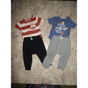 Harry Potter Baby 12M 4pc Bundle 2 Onesies Cat & Jack Jogger Pants Hogwarts